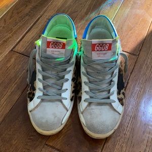 Calf hair leopard print Golden Goose Superstar’s